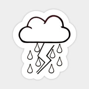 Rainy and Stormy Cloud Pattern Magnet