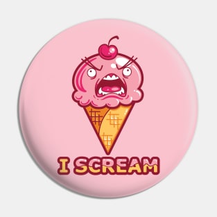 I SCREAM ~ Strawberry Pin