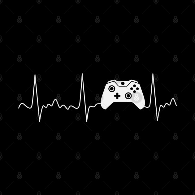 Gamer Heartbeat Video Game Lover Gaming by Upswipe.de