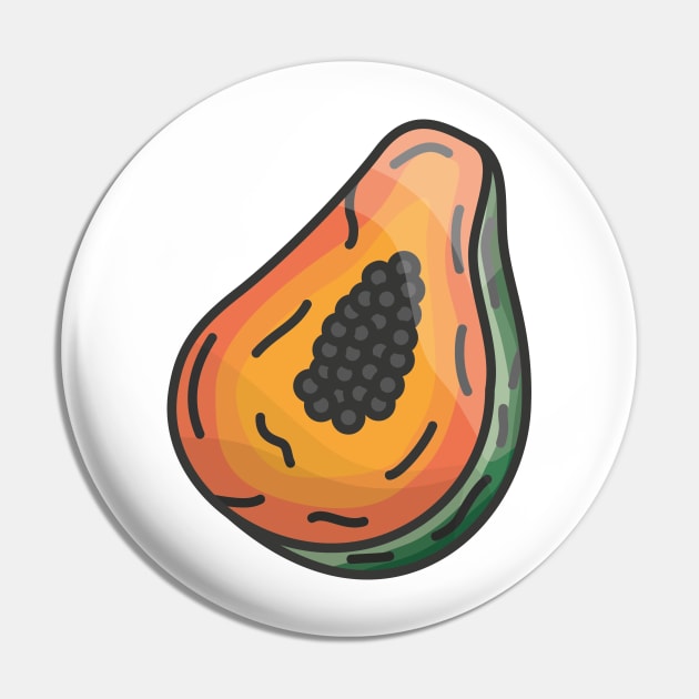 Papaya Fruit Pin by JDP Designs