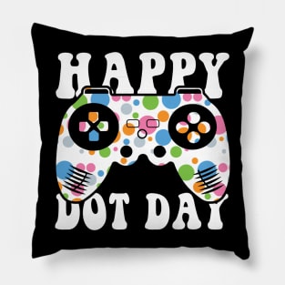 Funny Colourful Polka Dot Video Game International Dot Day Pillow