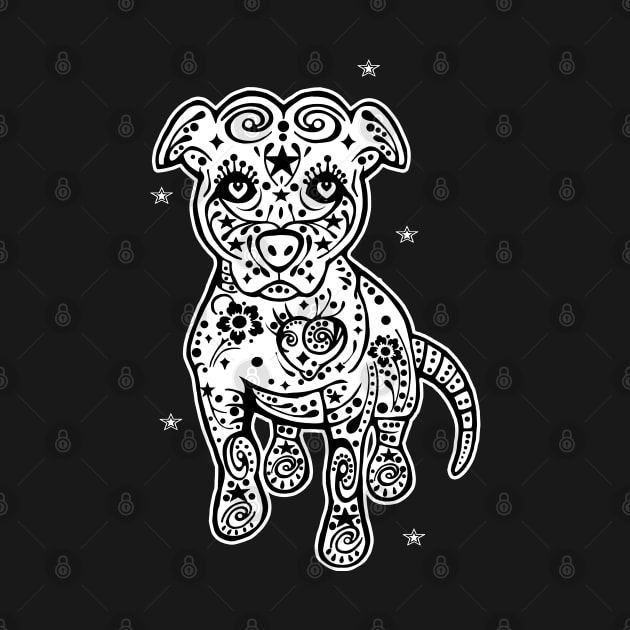 Sugar Skull Pretty Pittie by heathengirl64