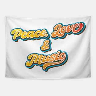 Peace, Love and Music Tapestry