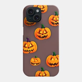 Cute Pumpkin Halloween Scary faces Phone Case