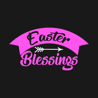 Pink words "Easter Blessings" T-Shirt