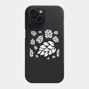 BLACK AND WHITE LEAF PATTERN | SEAMLESS PRINT WITH LEAVES FOR SUMMER Phone Case