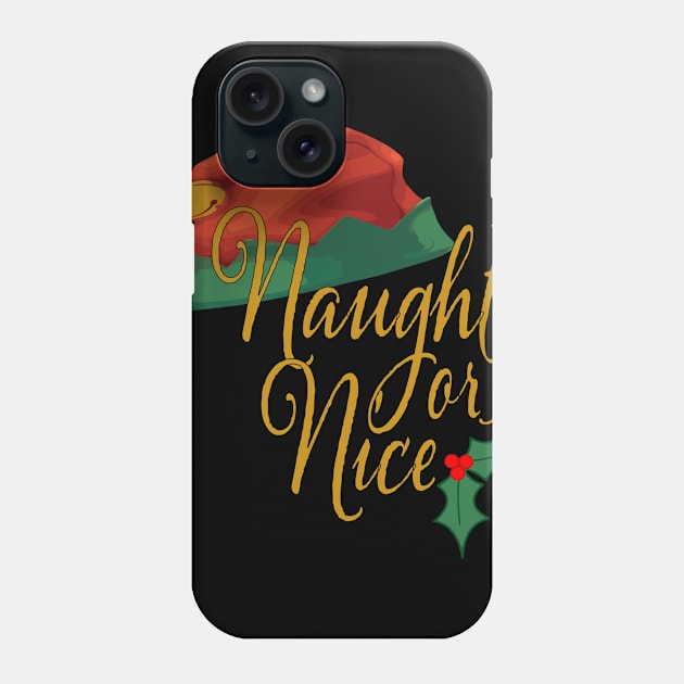 Naughty or Nice Phone Case by jaz graphic t-shirts