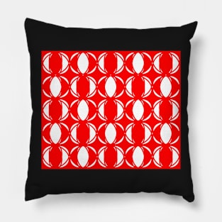 Abstract pattern - red and white. Pillow