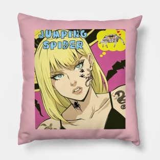 Jumping Spider Daydreams Pillow