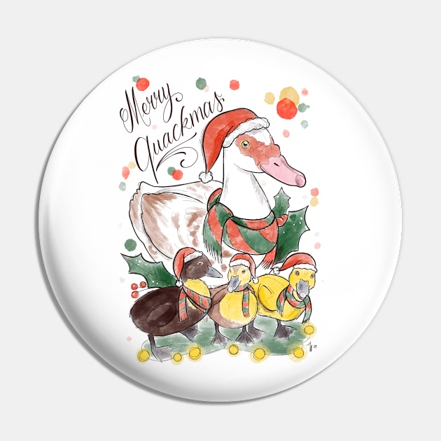 Merry quackmas Pin by Jurassic Ink