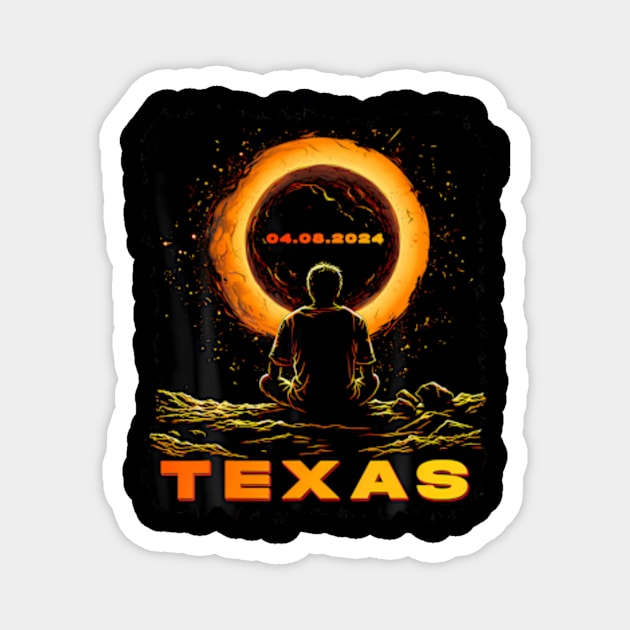 Total Solar Eclipse 2024 Texas Magnet by Diana-Arts-C