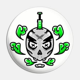 Death Skull Green Smoke Pin