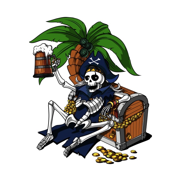 Skeleton Pirate Beer Party by underheaven