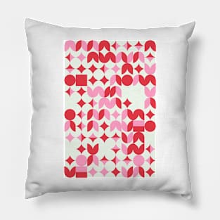 Girly Geometric Pattern - Flowers - Stars #9 Pillow