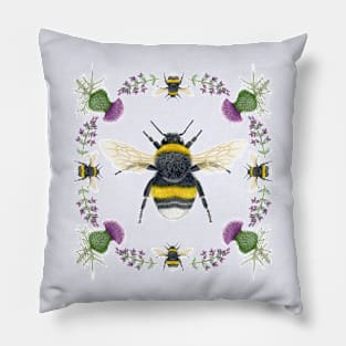 Bumblebee & Thistles Pillow