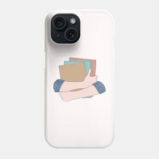 Hands Embracing Books - Hands Holding Books Phone Case