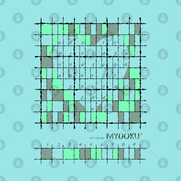 Mydoku_001_V001_004_F: Sudoku, Sudoku coloring, logic, logic puzzle, holiday puzzle, fun, away from screen by Mydoku