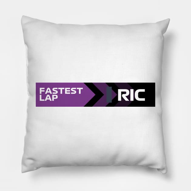 Daniel Ricciardo Fasatest Lap F1 Pillow by F1LEAD