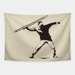 Pencil Thrower Banksy - for the writer rebel. Tapestry