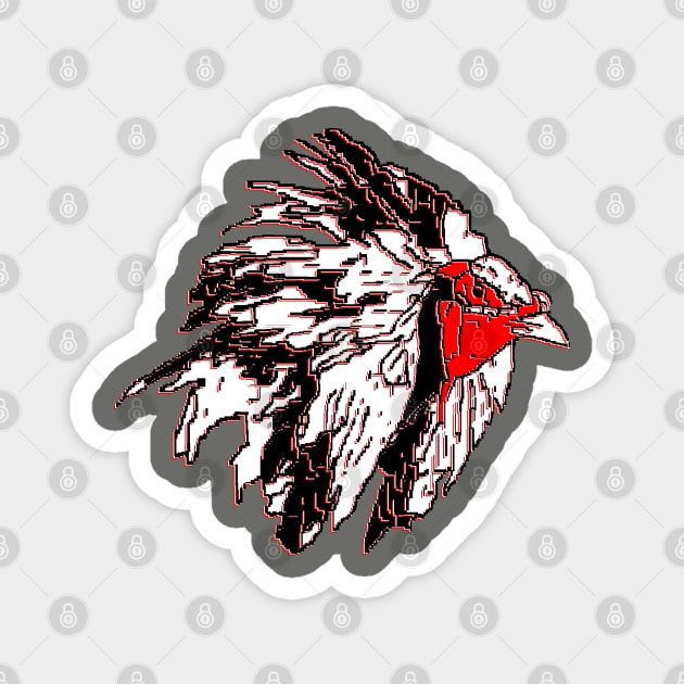 game cock fighting rooster head bird game fowl Magnet by 4rpixs