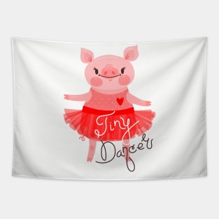 Pig Ballet Dancer Tapestry