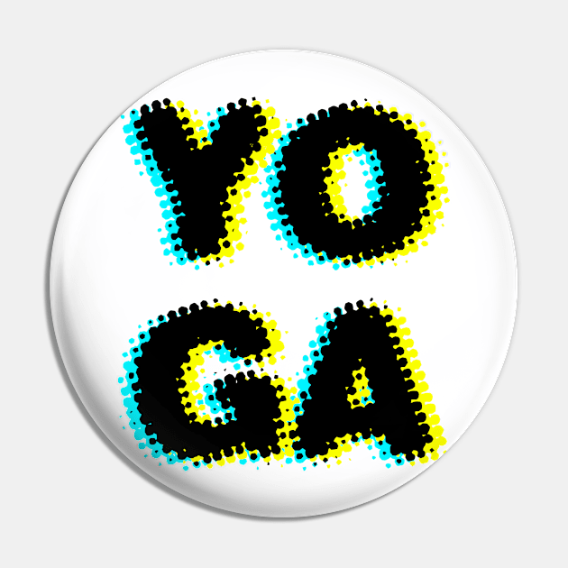 Yoga Halftone Black Pin by SimonSay