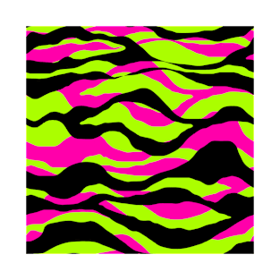 Neon Waves Pattern 01 T-Shirt