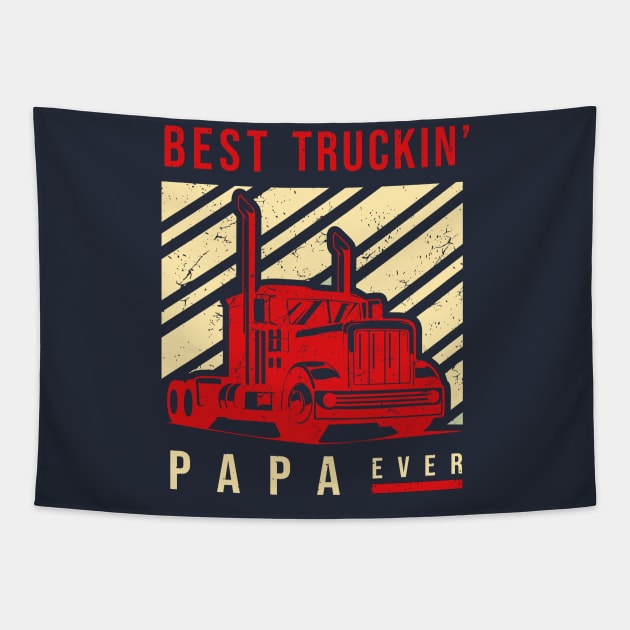 Best Truckin PAPA Ever Tapestry by anilofex