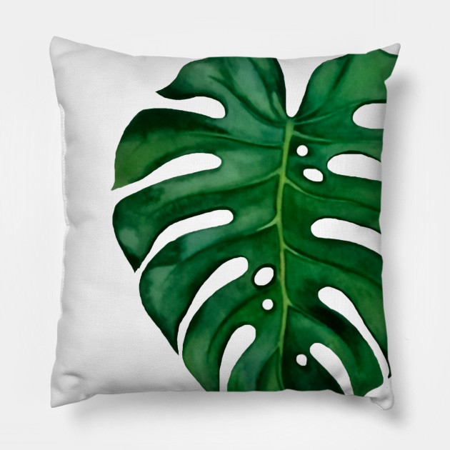 monstera pillow