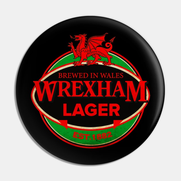Wrexham Lager Vintage Pin by projeksambat