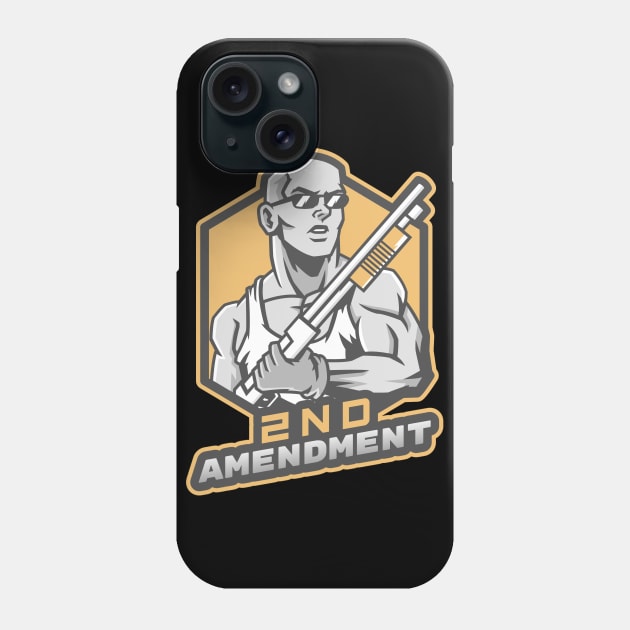 The Man With A Shotgun - 2nd Amendment Phone Case by Mega Tee Store