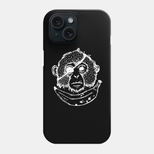 Dark and Gritty Sketched Monkey Pirate Jolly Roger Flag Phone Case