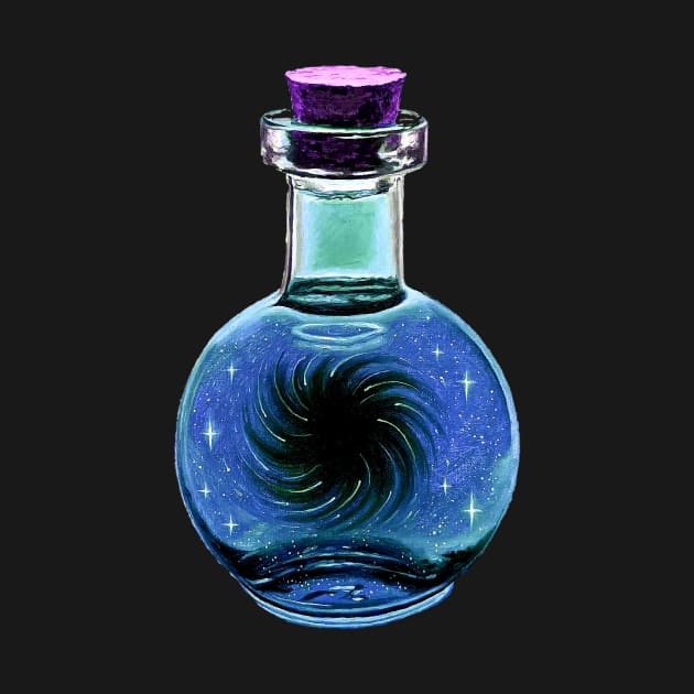 Blackhole galaxy potion blue star by LukjanovArt