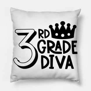 3rd Grade Diva Queen Girls Back to School Pillow