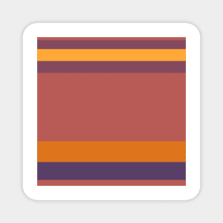 A cool amalgam of Old Heliotrope, Deep Ruby, Giant'S Club, Brownish Orange and Mango stripes. Magnet