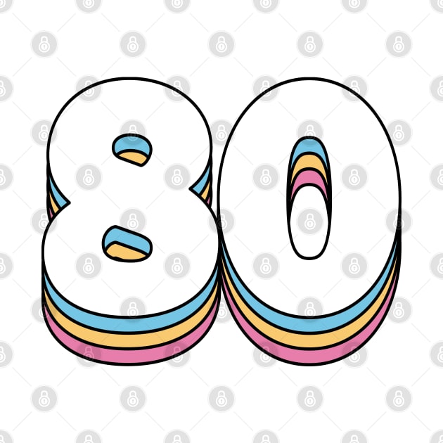 80 Number by RetroDesign