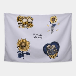 shine like a sunflower stickers pack Tapestry