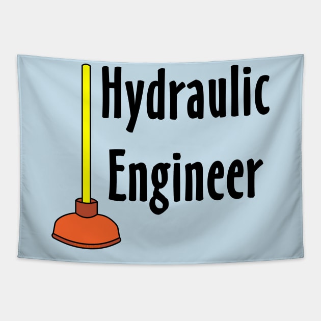 Hydraulic Engineer Toilet Plunger Tapestry by Barthol Graphics