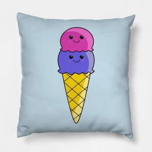 Cute Kawaii 2 scoop Ice Cream Pillow