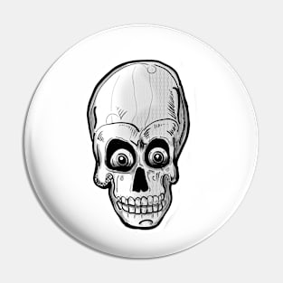 Pop Art Comic book zombie skull Pin