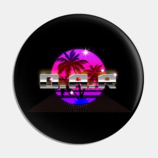 Retro O.A.R Design Proud Name Birthday Flower 70s 80s 90s Pin