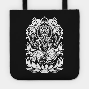 Tribal Ganesh (white) Tote