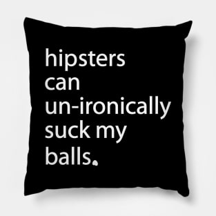 Hipster Balls (white) Pillow