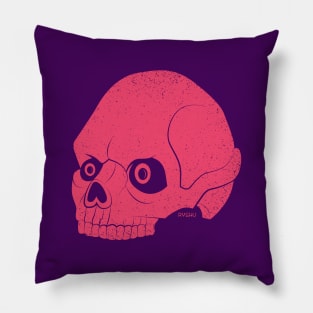 Distressed Pink Skull Logo Pillow