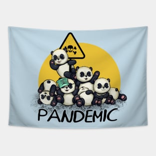 panda cute pandemic funny animals Tapestry