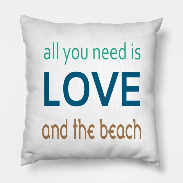 all you need is LOVE and the beach Pillow by almosthome