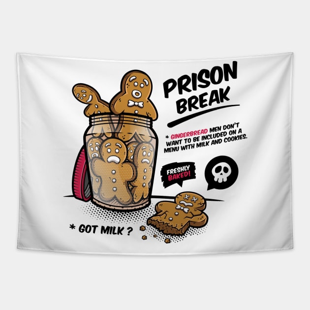 Prison Break - Gingerbread men Tapestry by Squinked