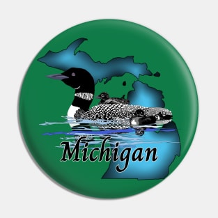 Michigan Loon Pin