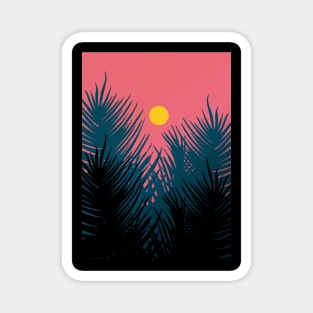 Morning Palm Trees Magnet