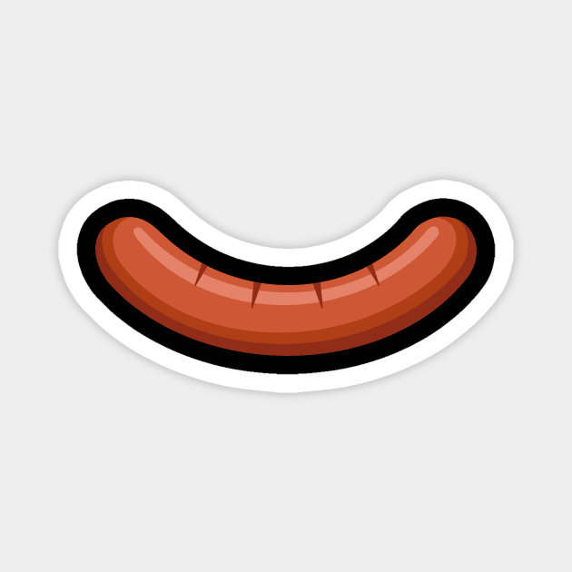 Smiley Sausage Magnet by Episodic Drawing